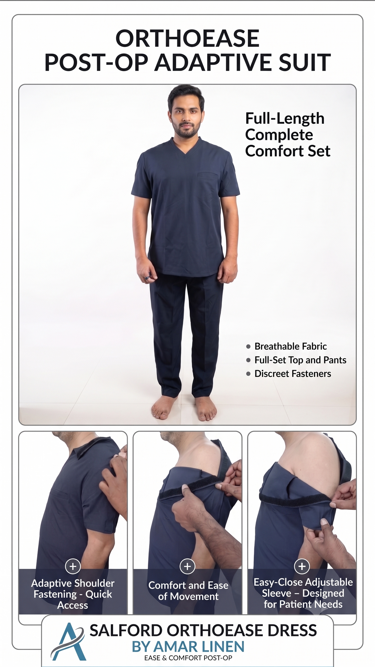 Salford Orthoease Post-Op Adaptive Recovery Dress