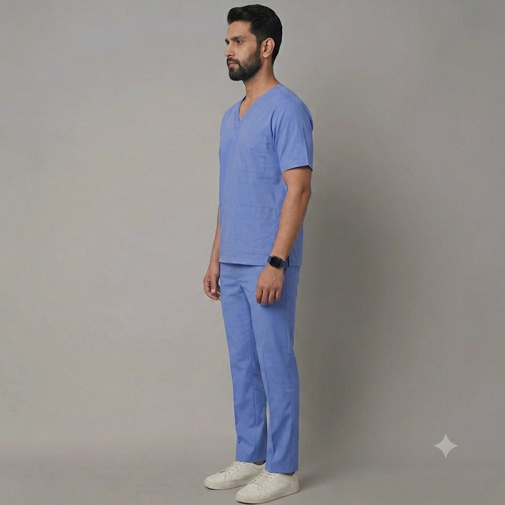 Fashion Scrub Suit light blue