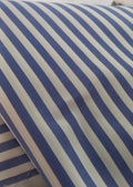 Bedsheet Polyester Single Bed - Premium Blue White Stripes