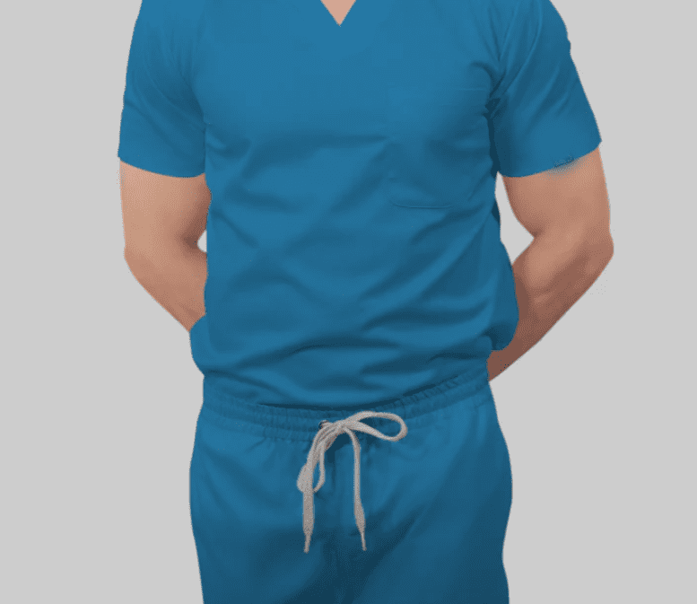 Fashion Scrub Suit French Blue