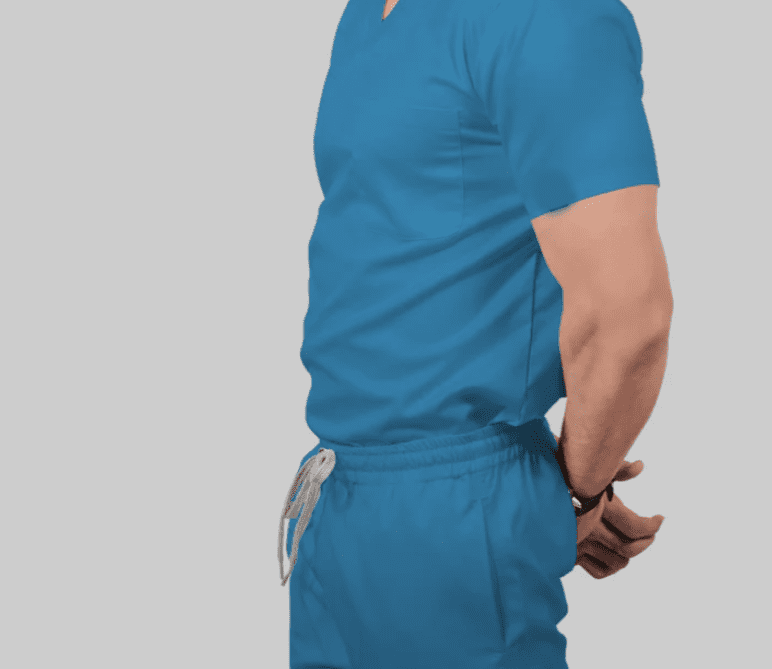 Fashion Scrub Suit French Blue